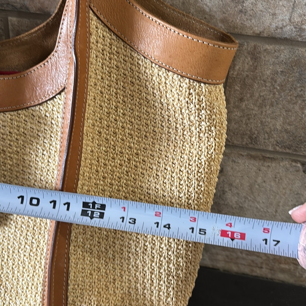 NWOT Calvacanti Straw Tote Bag - Picture 2 of 11